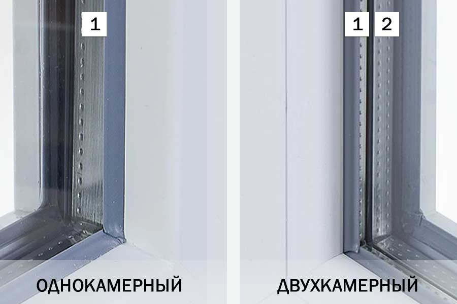 Стеклопакет: как отличить однокамерный от двухкамерного Простейший способ отличить однокамерный стеклопакет от двухкамерного